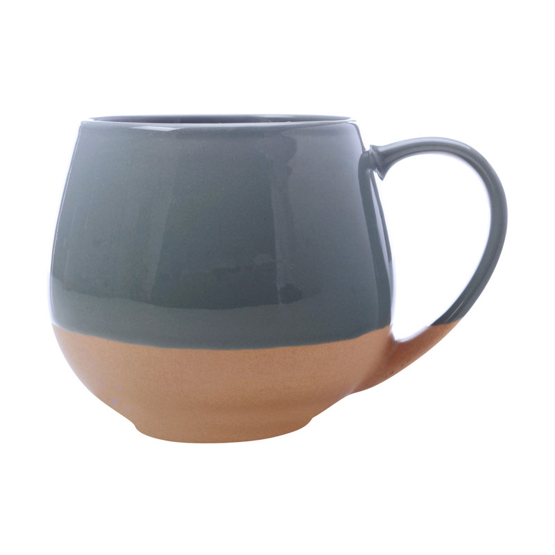 Ceramic Coffee Mug, Grey/Brown/Blue