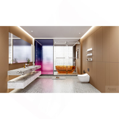 56"-60"W*76" H  Frameless Double Sliding Soft-Close Shower Door, 3/8" (10mm) Thick SGCC Tempered Glass Door,  Brushed Nickel