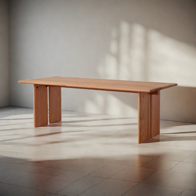 Jerina Ash Solid Wood Dining Table, 39.37" W x 86.61" L