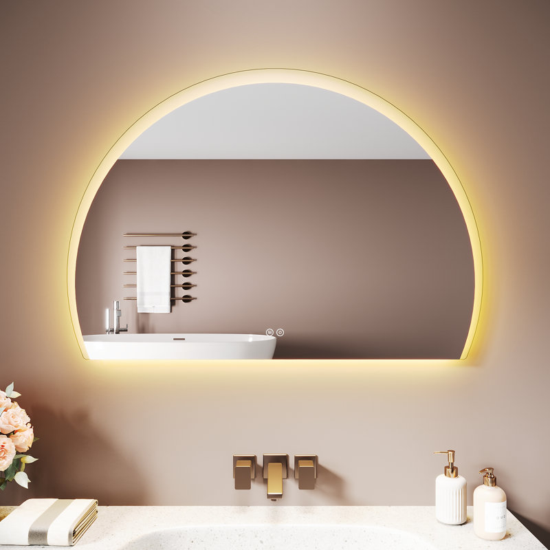 Half-circle Mirror, 100*70cm,Semicircular Bathroom Mirror