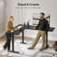 Bureau debout réglable en L 75 po-984395926-990515089
