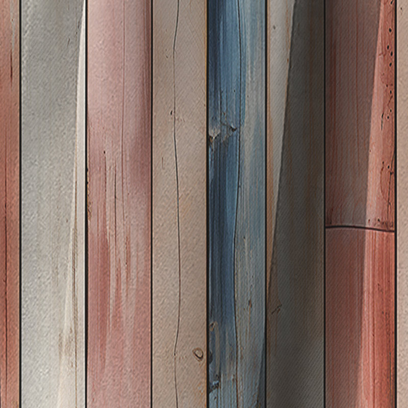 Farmhouse Planks Pink Striped Pattern I - Stripped Striped Blackout Curtain - 1 Panels, 52" W x 84" L