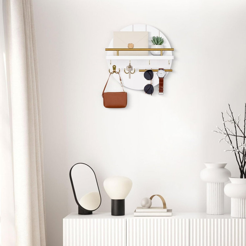 Wood Wall Organizer, White