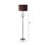 Bergur 165cm Tall Traditional Floor Lamp, Floor Standing Glass Corner Lamp with Velvet Shade