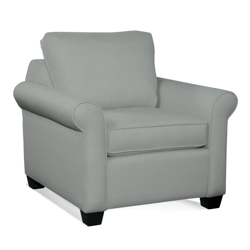Fauteuil de 84 po de large Park Lane, Finition noire, Performance d'apparence lin blanc ‑ 0325-91