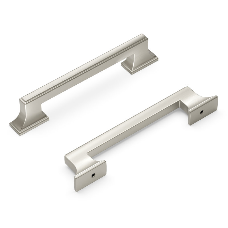 Brownstone Collection Handle Pull - Cabinet Pull - Transitional Hardware for Drawers & Cabinets, Satin Nickel, 5 1/16"