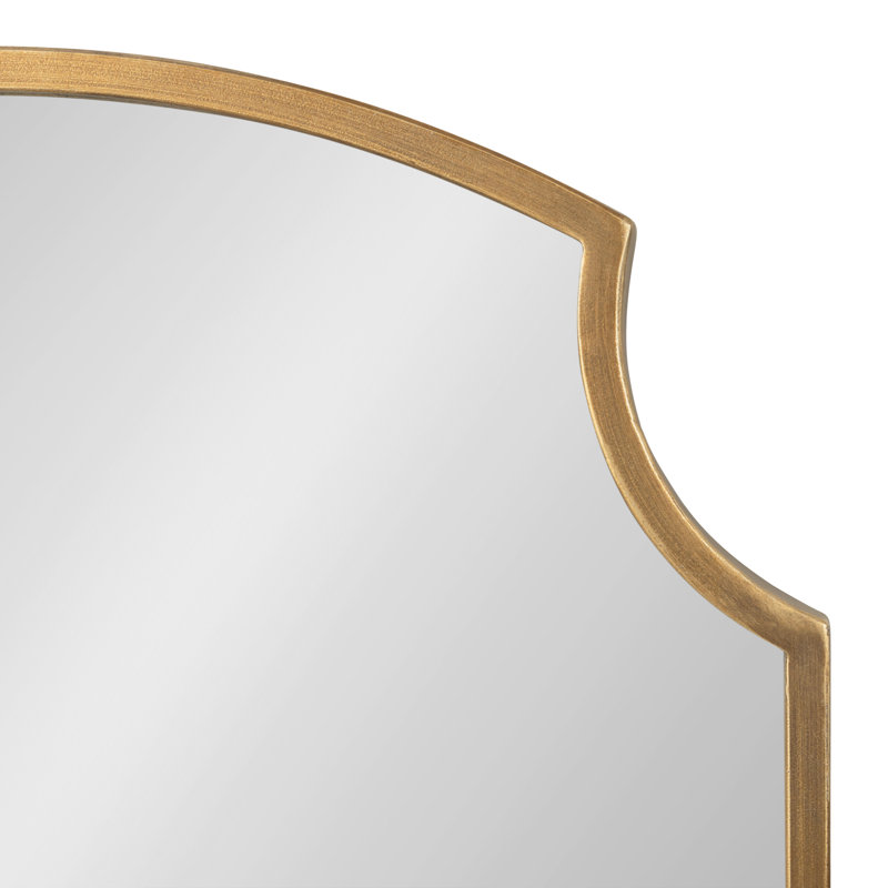 Scalloped Arch Wall Mirror, Antique Gold
