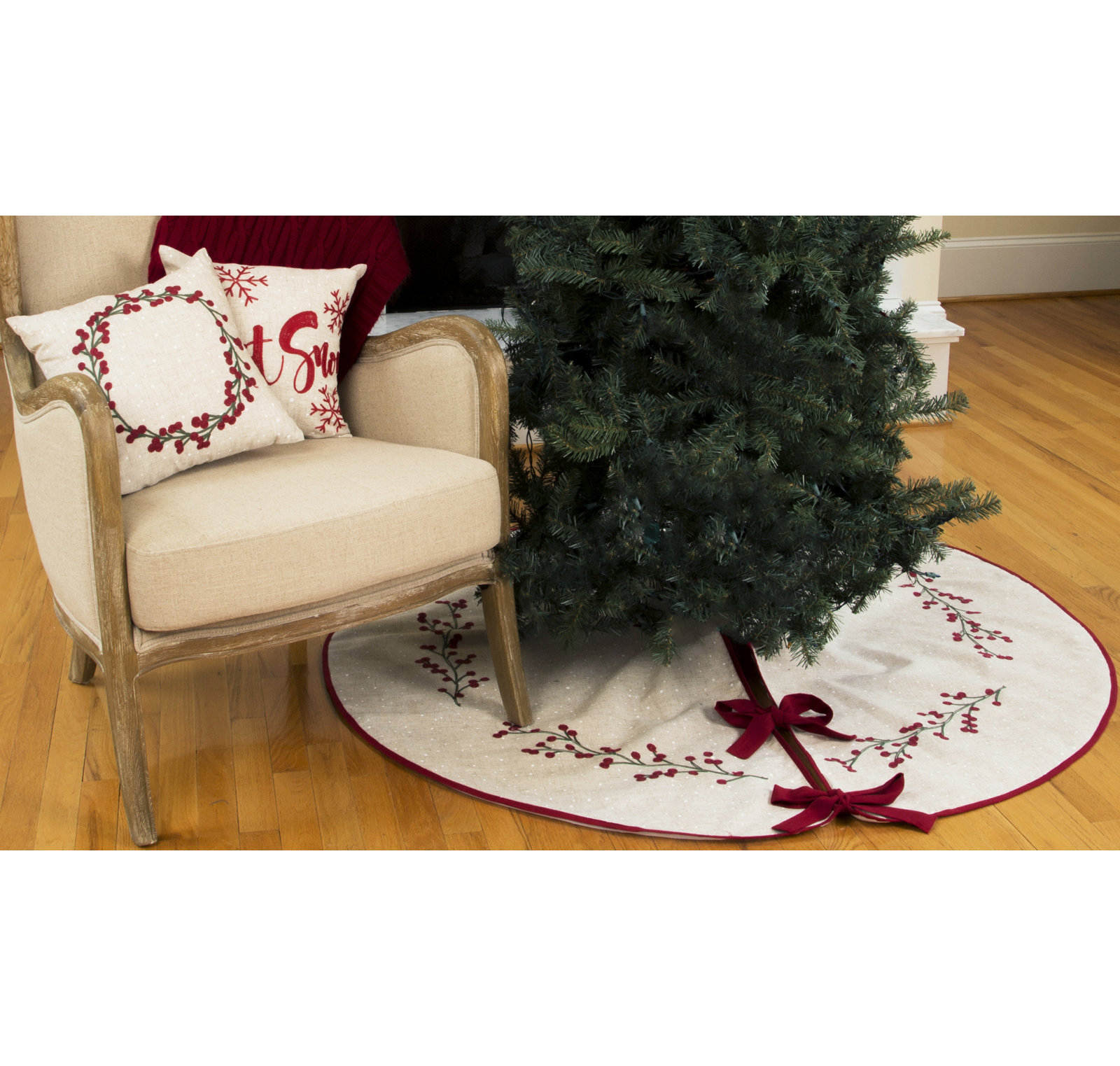 Embroidered Tree Skirt
