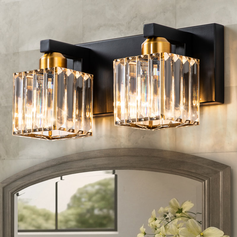 Paislyn Dimmable Vanity Light, 2, Matte Black/Gold