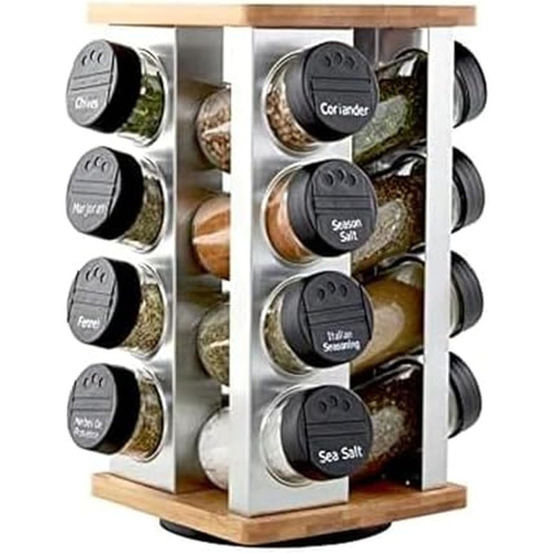 Rotating Tabletop Spice Rack Storage Box