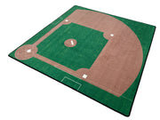 Square Machine Woven Nylon Rug