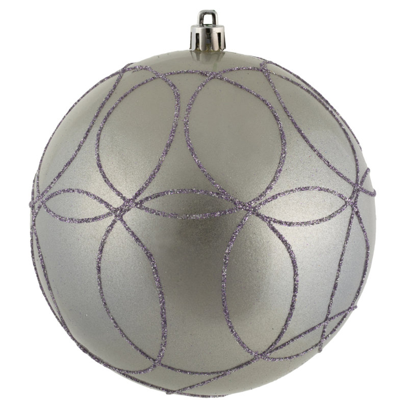 Ornement boule bonbon, H 4,75 po x l 4,75 po x P 4,75 po, Lilas