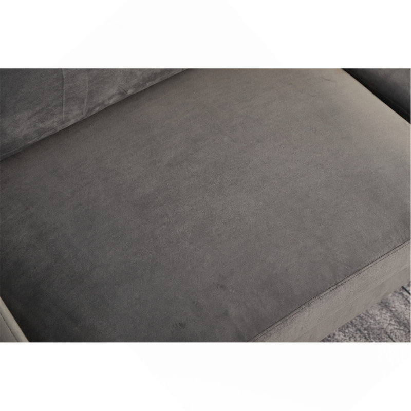 Causeuse contemporaine gris, canapé rembourré, Gris