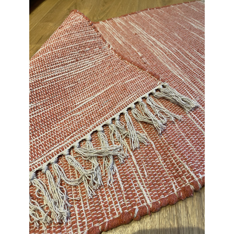Efrem Cotton Hand Woven Area Rug, Rectangle 75 x 120cm