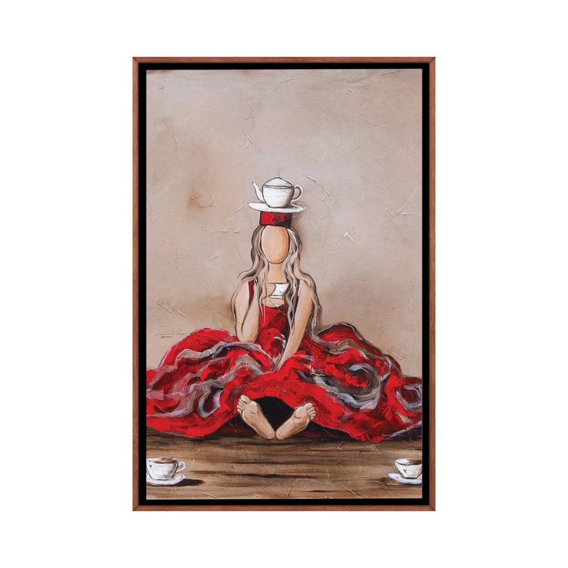 She Don't Dwell On The Past, Brun, Impression sur toile flottante sans passe-partout, H 26 po x l 18 po