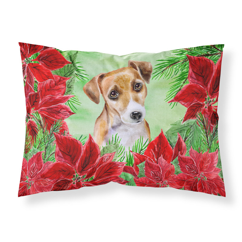Taie d’oreiller poinsettas, Jack Russell terrier #2