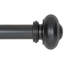 Tringle à rideaux pour fenêtre Drapery - conception à bouton, tringle 1 pouce, 120 à 240 pouces Noir antique-1891661345-1891661340