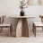 Retro-style solid wood rock plate dining table-1681028279