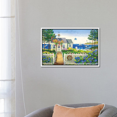 Seaside Cottage 1 Piece Wall Art on Canvas