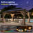 Classic 12 FTx 14 FT Solid Wood Storage Gazebo With Double Iron Roof, Netting & Curtains-124322657