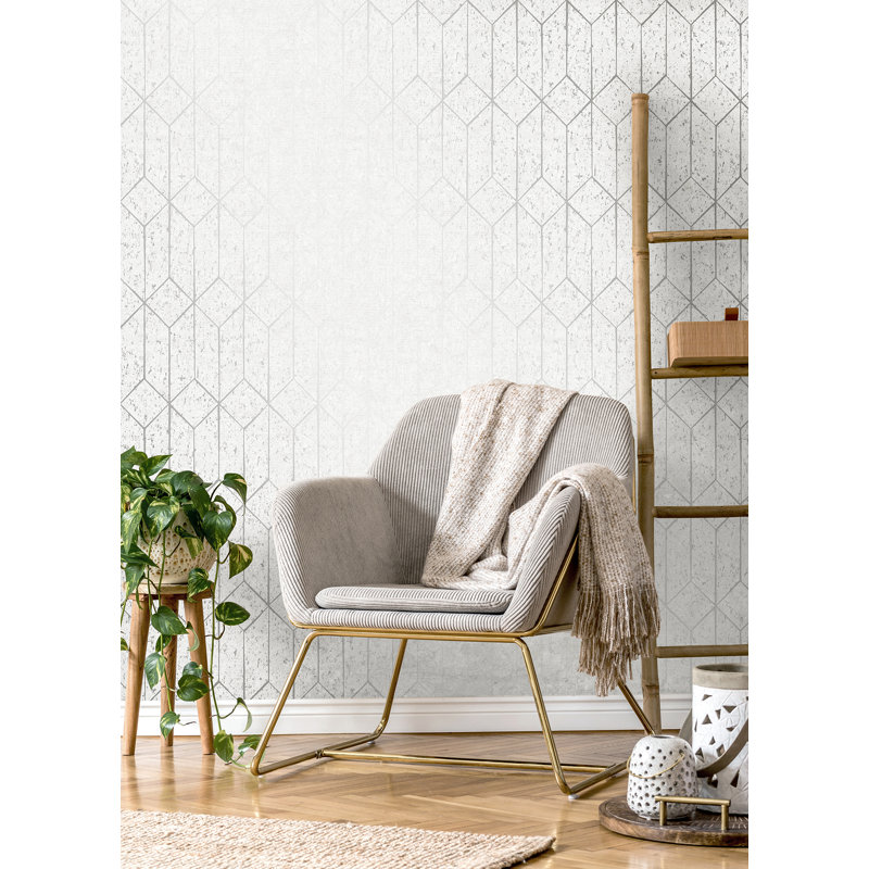Rouleau de papier peint L 33 pi x l 20,5 po Onya, Blanc