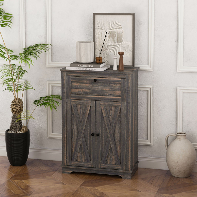 Armoire d'appoint avec tiroir, Dark Brown