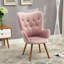 Fauteuil d'appoint contemporain capitonné à dossier-344294357