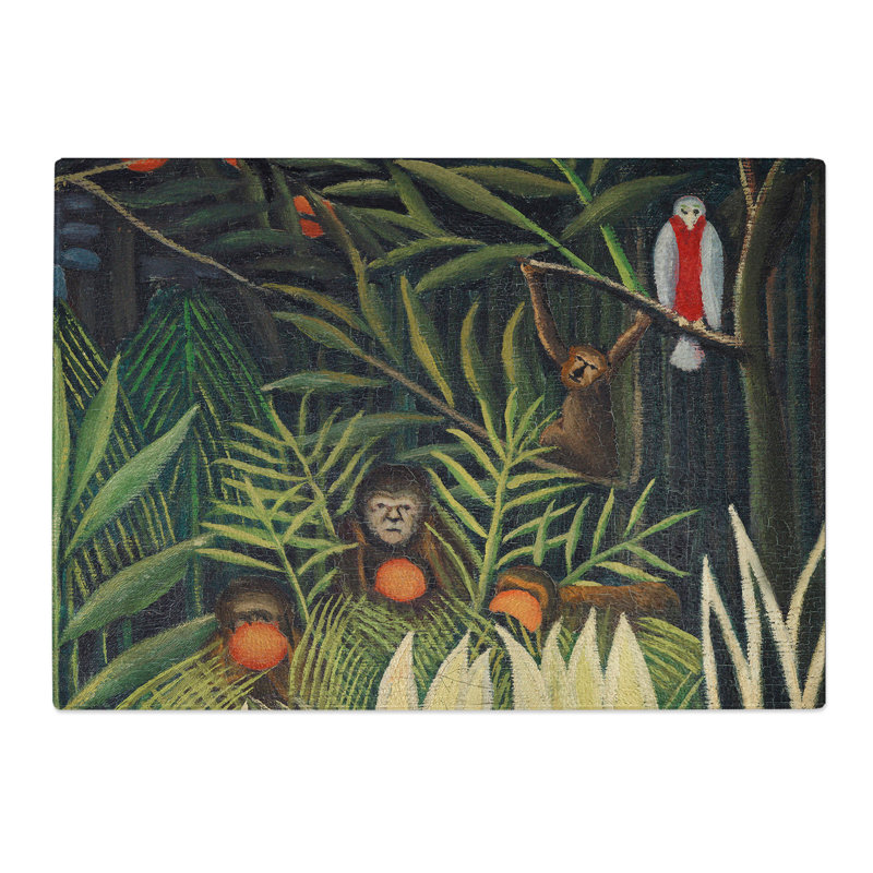 Monkeys and Parrot in the Virgin Forest by Henri Rousseau Chopping Board, 0.4cm H x 20cm W x 28.5cm L