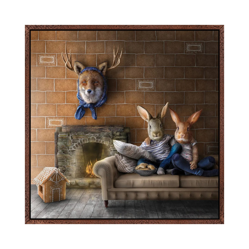 Home Fairytale: Hansel And Gretel by Spielsinn Design - Gallery-Wrapped Canvas Giclée on Canvas, 93.98 cm H x 93.98 cm W