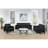 Farallone Black Track Arm Sofa