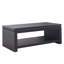 Table basse moderne avec garniture perlée - Table basse rectangulaire de 47 po avec tablette de rangement ouverte - Meubles décoratifs de salon contemporain