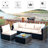 Rattan Sectional Seating Group with Cushions-232317166