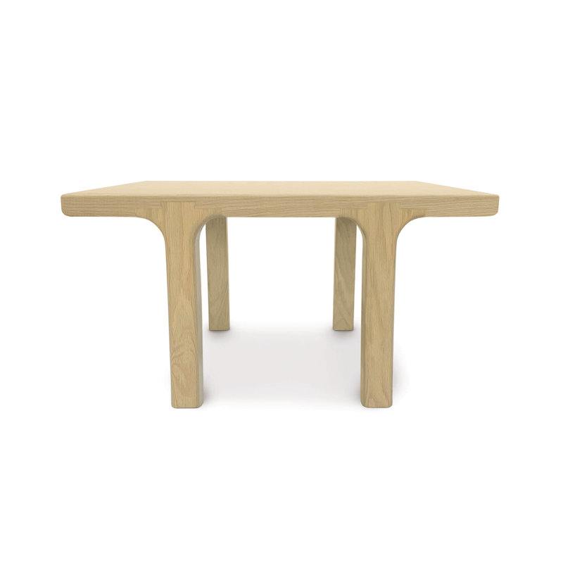 Sierra Solid Wood End Table, Natural Oak, 24" D x 24" W x 14" H