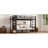Teen Bedroom And Small Dorm Modern Metal Bunk Bed, Twin XL Over Twin XL With Built-In Storage And Pegboard, Sleek Black-323081293