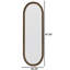 Miroir ovale antique en fer de style antique, or-587790673