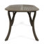 Mobilier de patio 70 po en bois - gracieuse table d'apparence grise incluse