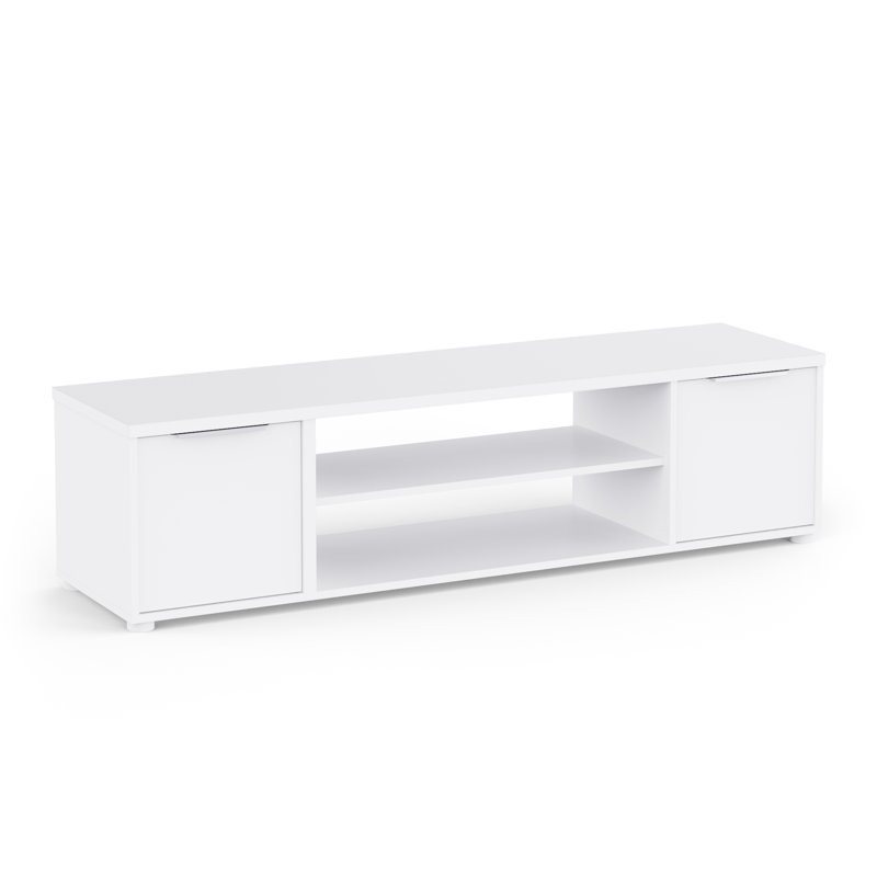 Svetolik Unfinished TV Stand, 39.1cm H x 151.4cm W x 39.6cm D, White