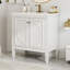 Meuble-lavabo de 30 po avec lavabo, deux portes avec tablette, charnières de porte à fermeture en douceur, style rétro-969008470