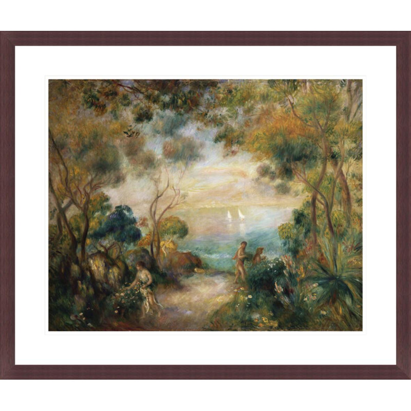 «A Garden in Sorrento» par Pierre-Auguste Renoir, impression giclée encadrée, H 23,5 po x l 27,7 po