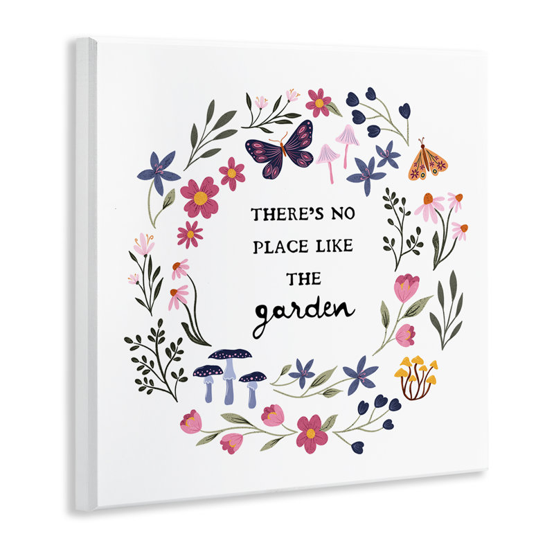 Art mural «No Place Like Garden Wreath» par JJ Design House LLC