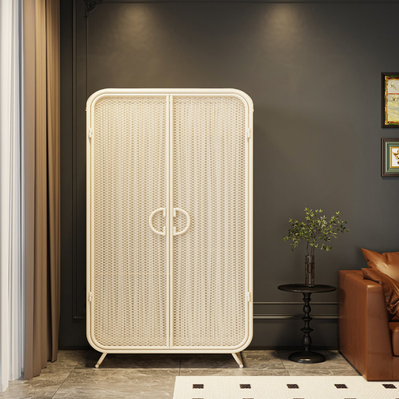 Garde-robe simple et légère en acier de luxe, H 74,8 po x l 47,24 po x P 19,69 po