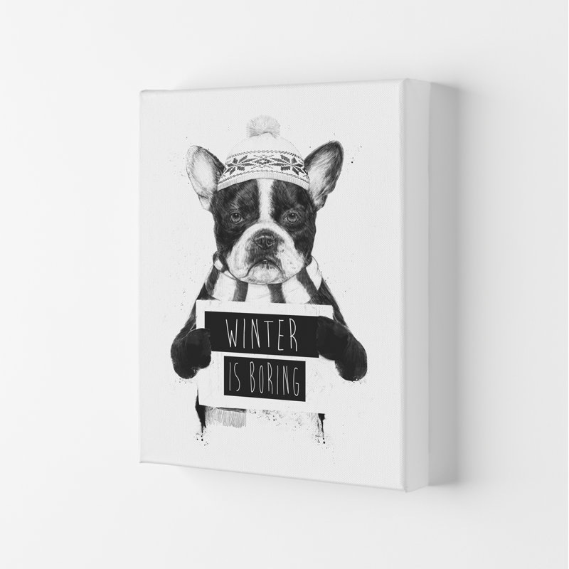 Winter Is Boring by Mercedes Lopes Charro - Print, 84.1cm H x 59.4cm W x 4cm D, Wrapped Canvas