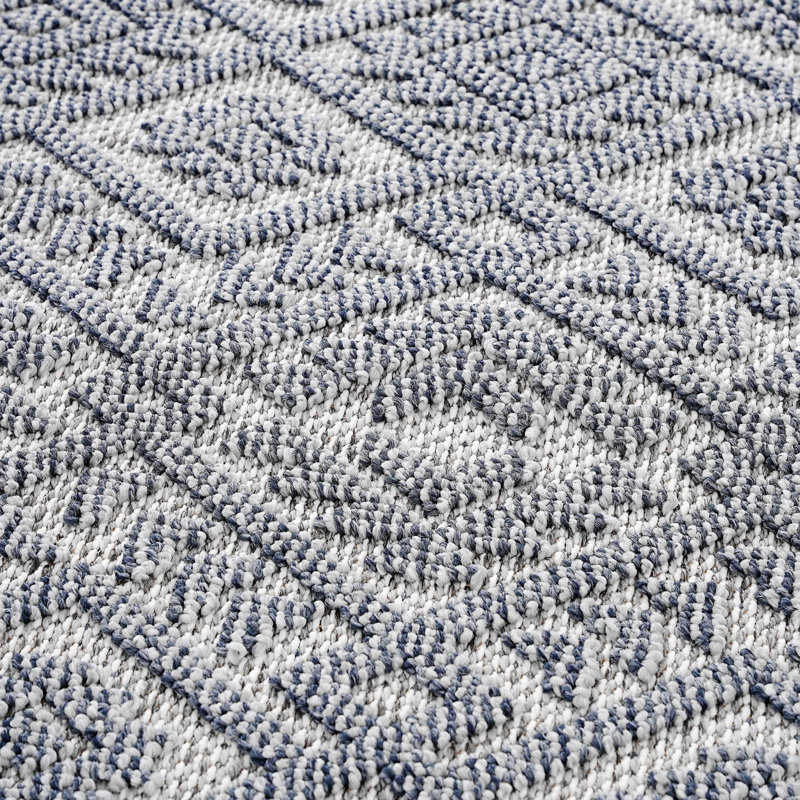 Area Rug, Guros Collection White / Gray / Traditional Indoor / Outdoor, Runner 2'2" x 8'