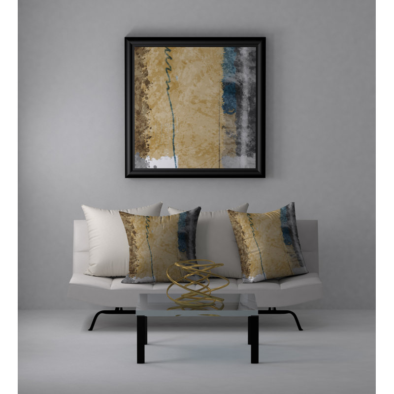 Abstract Throw Pillow, 24" H x 24" W