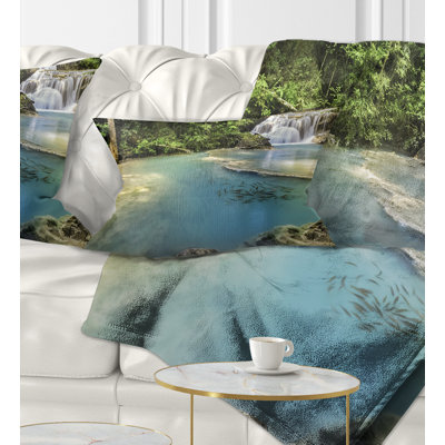 Coussin lombaire en cascade erawan de photographie