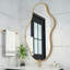 Irregular Metal Framed Wall Mirror, Asymmetrical Mirrors for Bathroom-1211189288-1211189291
