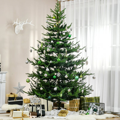 Arbre de Noël artificiel, arbre de Noël à charnière en pin avec branches réalistes de 1939, base en acier