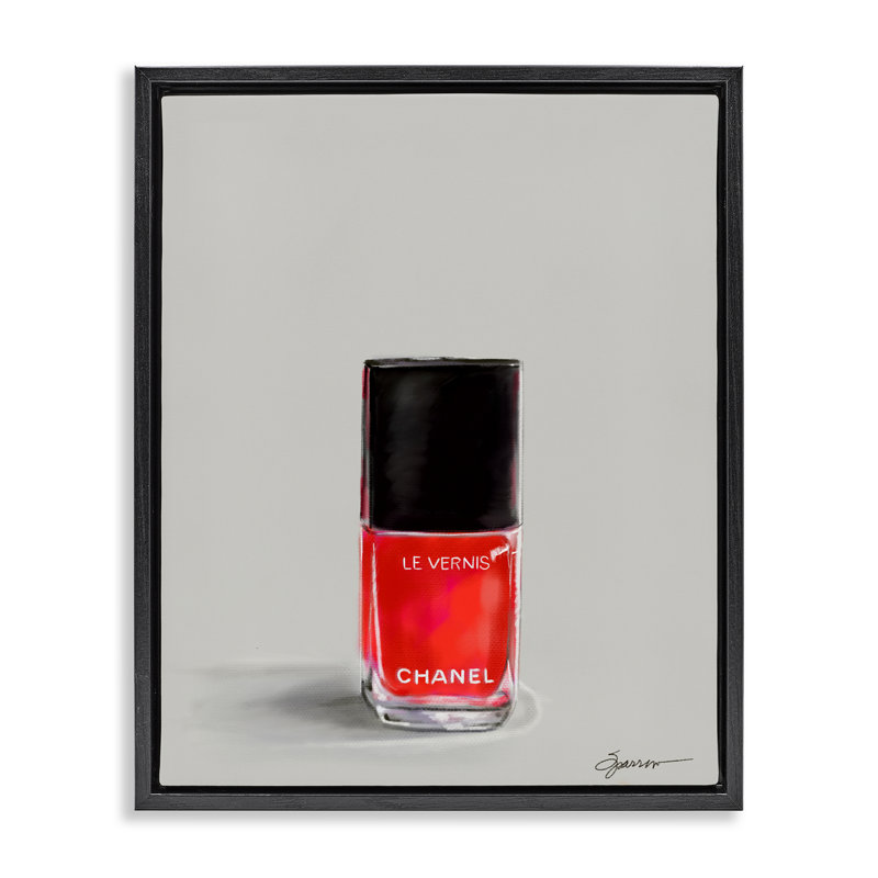 Cadre flottant Classy Rouge, par Mary Sparrow, H 31 po x l 25 po, Cadre flottant noir de jais