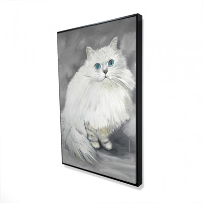 Reproduction de chat persan Chinchilla sur toile