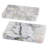 Set of 2 Natural Marble Soap Dishes with Wave Design and Raised Edges-972810626